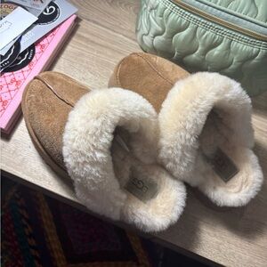 UGG Women's Tan Sheepskin Slippers